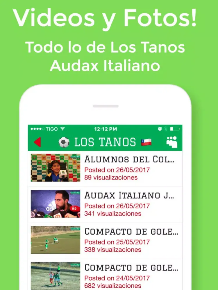 Los Tanos - Fútbol del Audax Italiano de Chile iPad 應用截圖