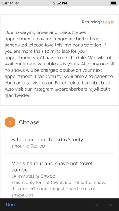 ภาพหน้าจอของ Baron Barbers