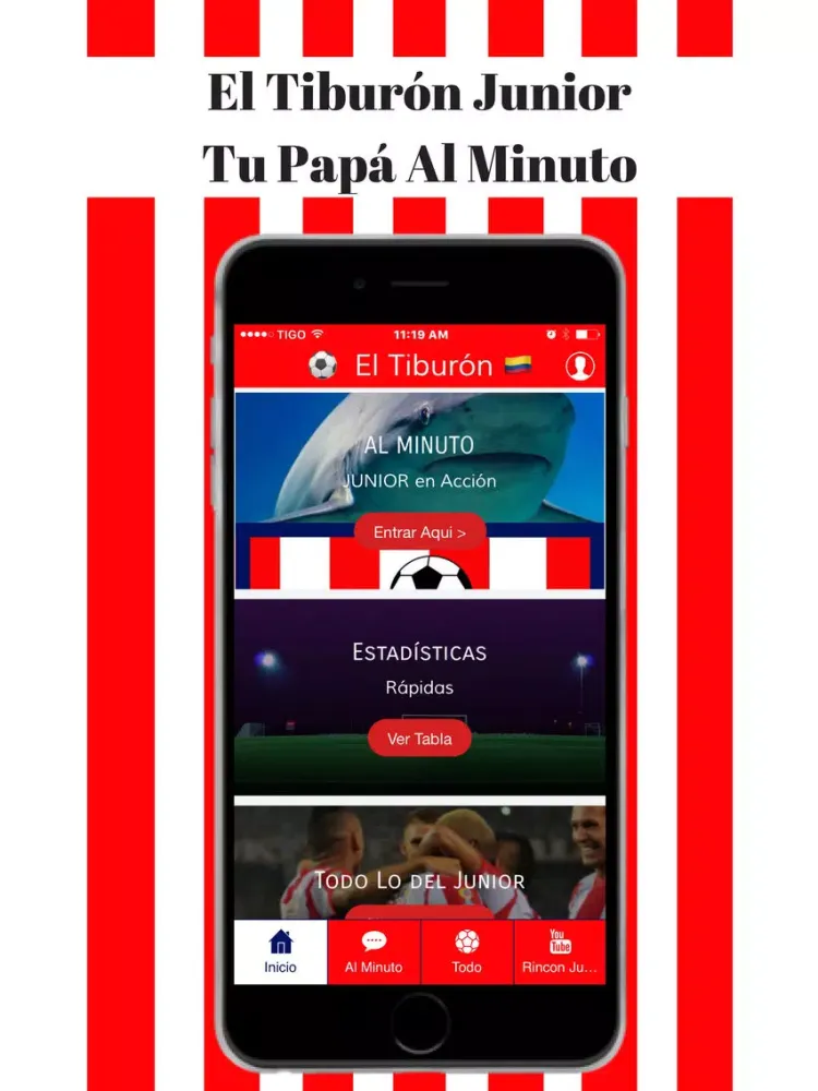 El Tiburón - Fútbol del Junior de Barranquilla iPad  স্ক্রিনশট