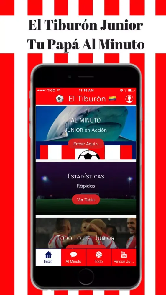 El Tiburón - Fútbol del Junior de Barranquilla স্ক্রিনশট
