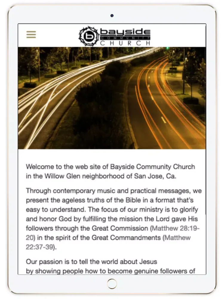 Capturas de tela do Bayside Church San Jose iPad 