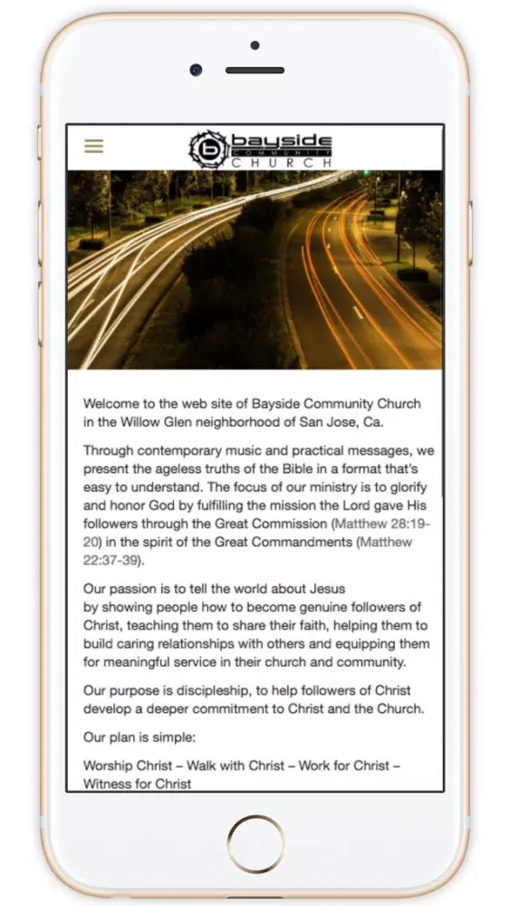 Capturas de tela do Bayside Church San Jose