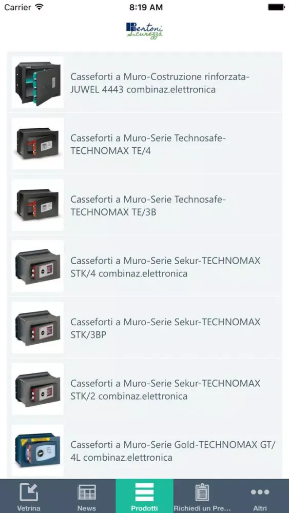 Capturas de tela do Bertoni