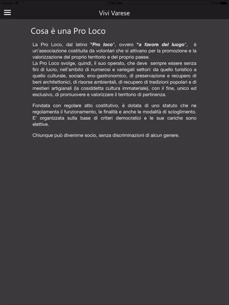 Capturas de pantalla de VIVI VARESE iPad 