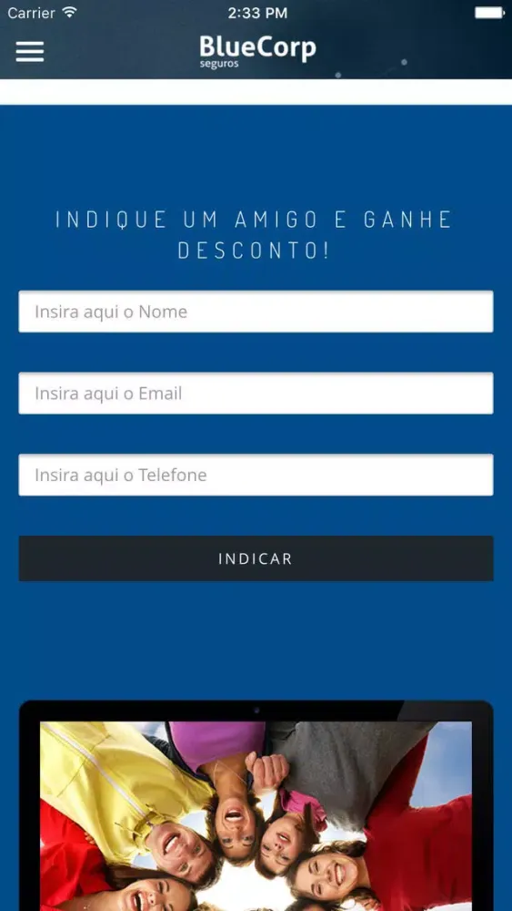 Screenshot di BlueCorp Seguros