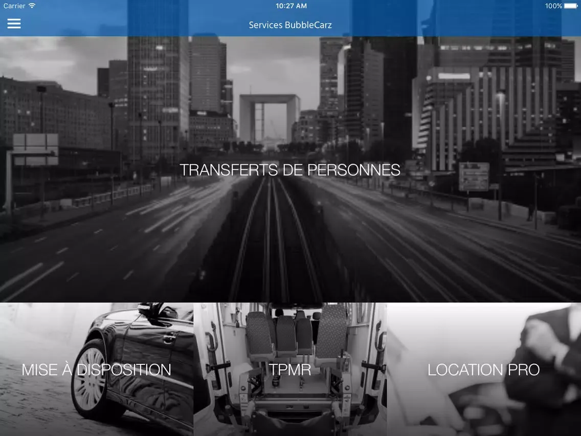 Скриншоты BubbleCarz - Chauffeur Privé VTC iPad 