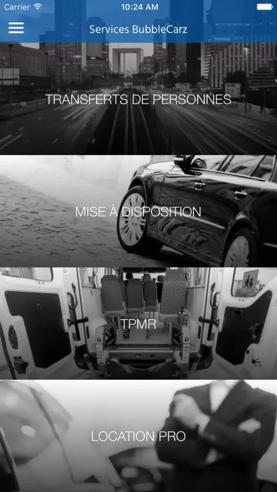 Скриншоты BubbleCarz - Chauffeur Privé VTC