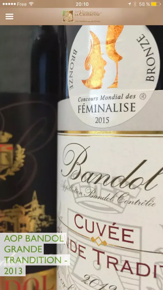 Capturas de tela do La Cadiérenne - Vins de Bandol - Côtes de Provence