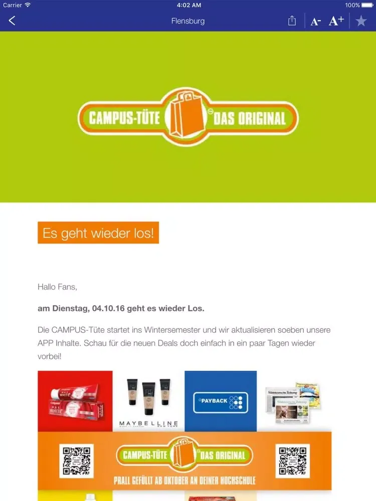 CAMPUS-Tüte iPad 应用截图