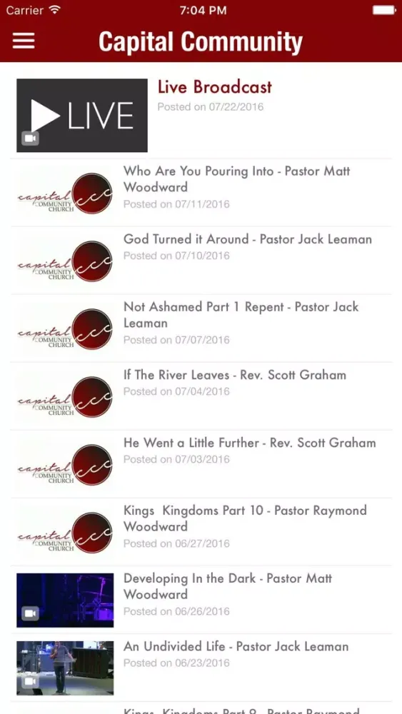 Capturas de tela do Capital Community Church