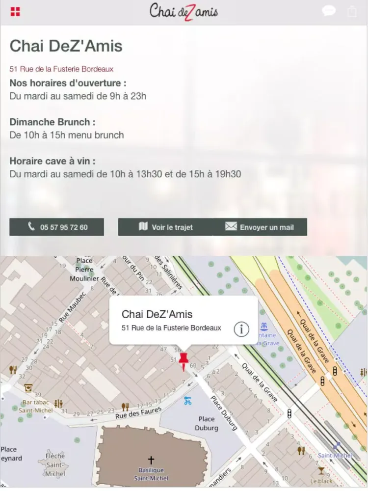 Chai deZ'Amis restaurant cave à vins iPad  Screenshots