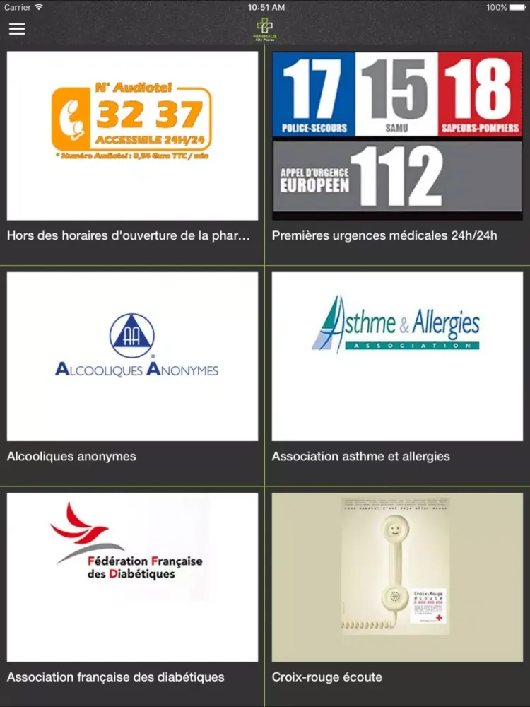 Ảnh chụp màn hình của Pharmacie CityPharma Marseille iPad 