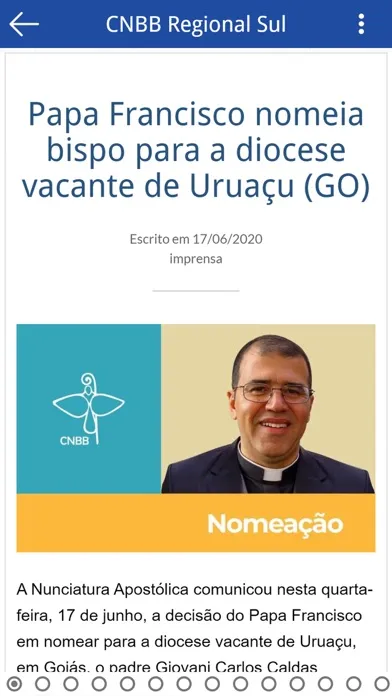 Zrzuty ekranu CNBB Regional Sul 3