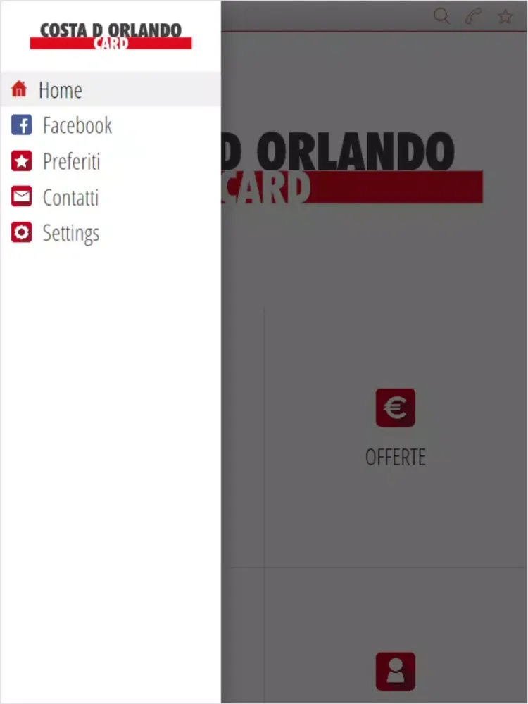 Costa d'Orlando Card iPad 应用截图