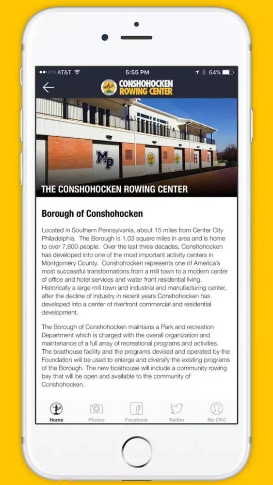 CRC - Conshohocken Rowing Center 스크린샷