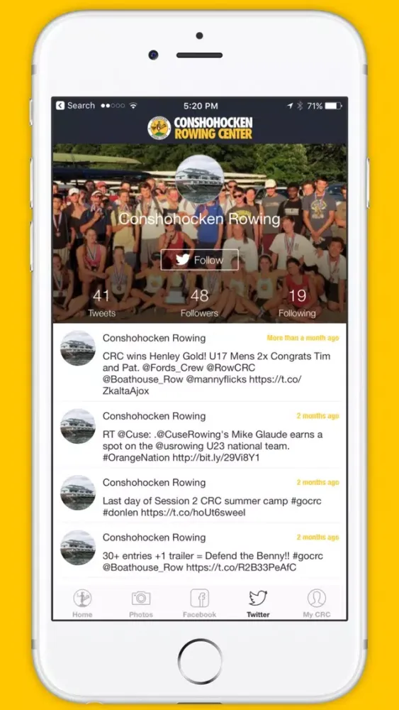 CRC - Conshohocken Rowing Center 스크린샷