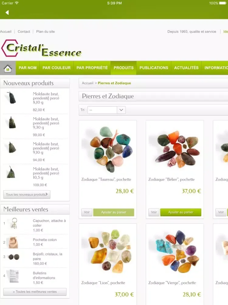 Zrzuty ekranu Cristal'Essence iPad 