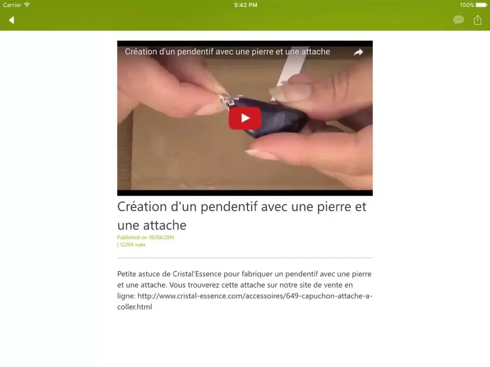 Zrzuty ekranu Cristal'Essence iPad 