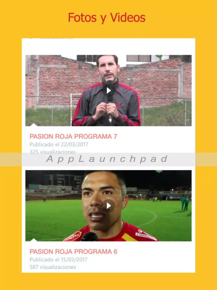 Tangkapan skrin Cuenquita Futbol App de Cuenca Ecuador iPad 