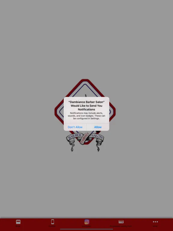 Dambiance Barber Salon iPad  স্ক্রিনশট