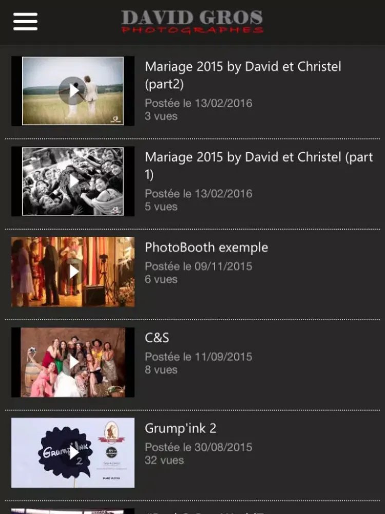 David Gros Photography iPad  스크린샷