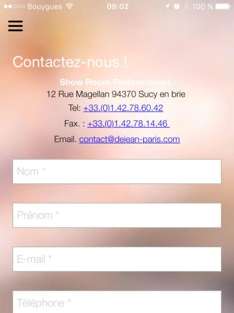 Zrzuty ekranu Dejean Paris iPad 