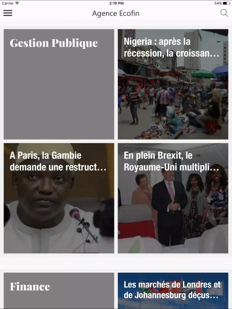 Agence Ecofin iPad  Screenshots