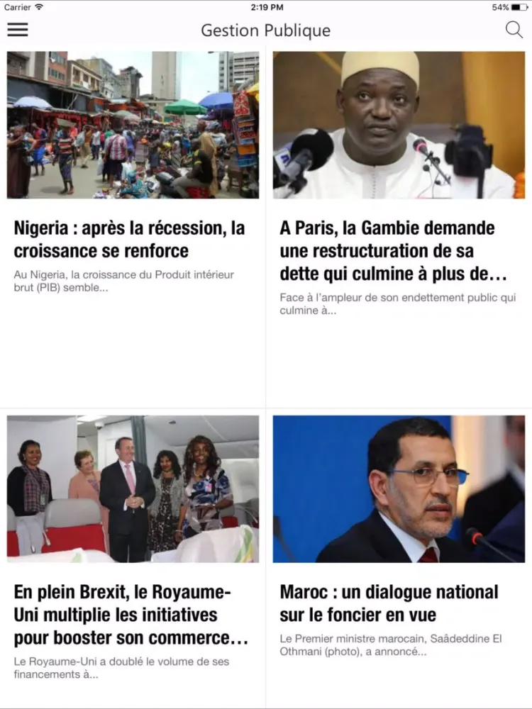 Agence Ecofin iPad  Screenshots