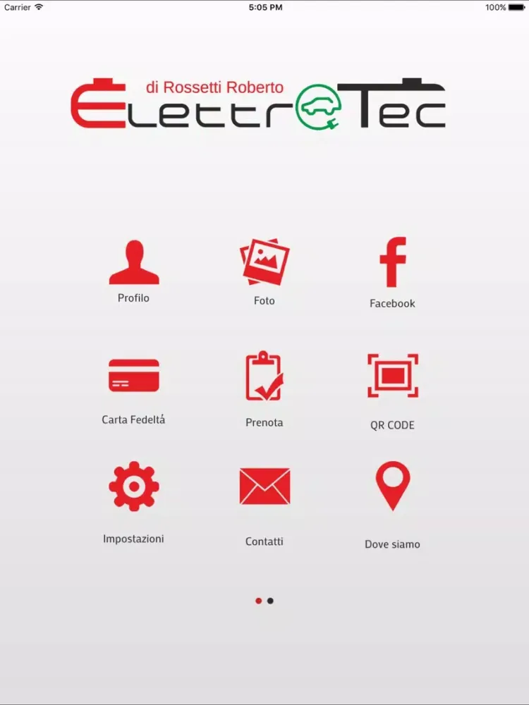 Zrzuty ekranu ElettroTec iPad 