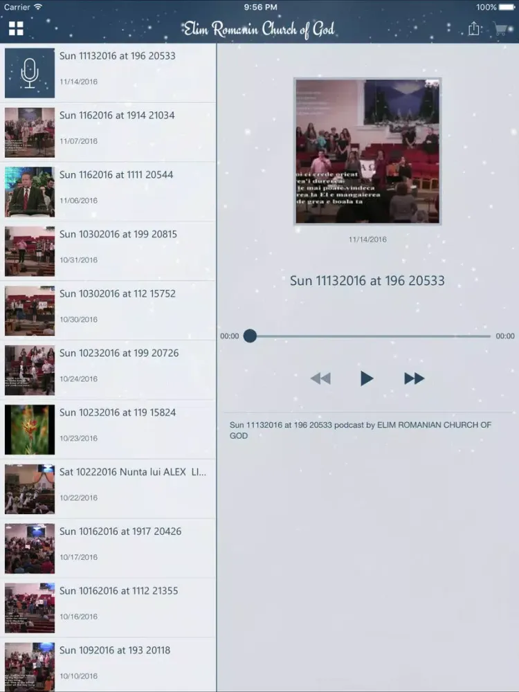Ảnh chụp màn hình của Elim Romanian Church of God iPad 