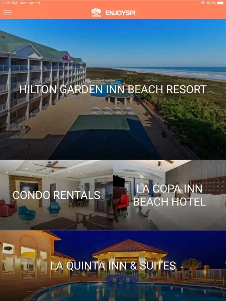 South Padre Island App iPad  स्क्रीनशॉट