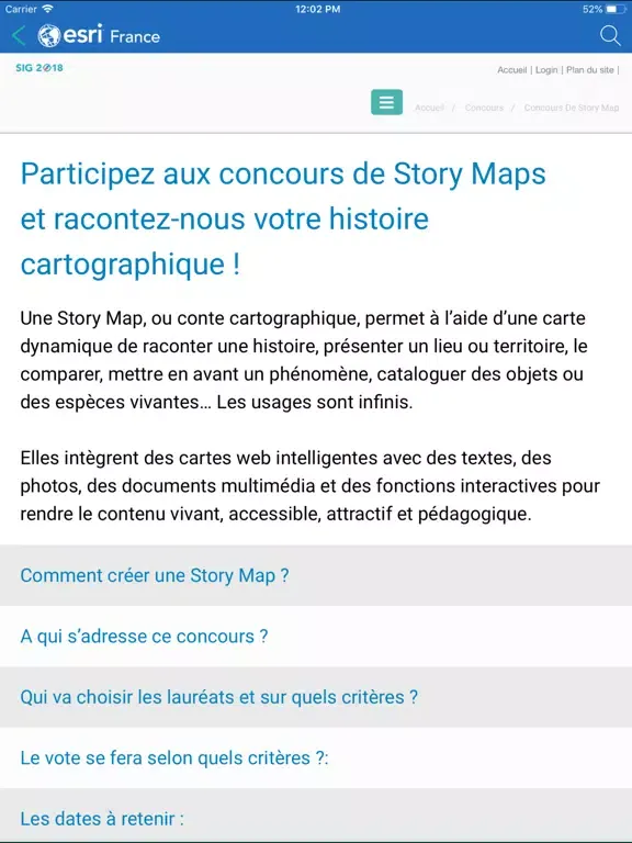 Esri France iPad  Screenshots