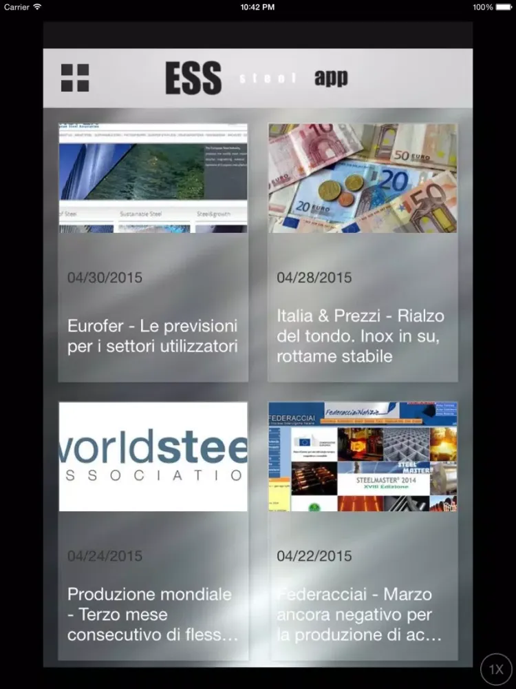 ESS steel App iPad  স্ক্রিনশট