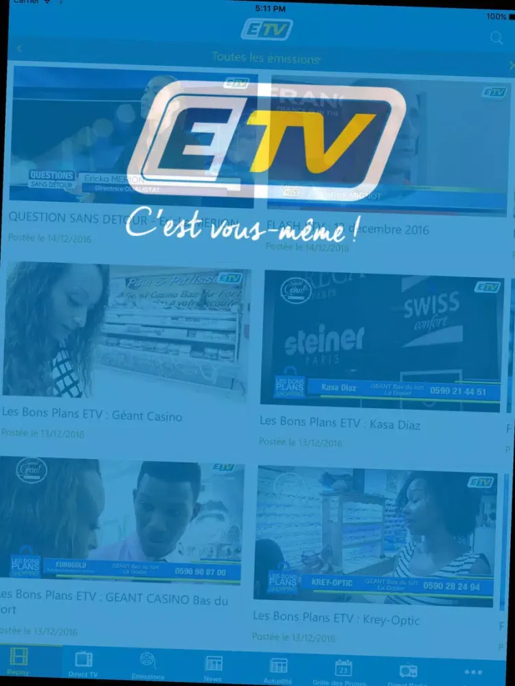 ETV EFM : télé et radio, info et direct Live iPad  سکرین شاٹس