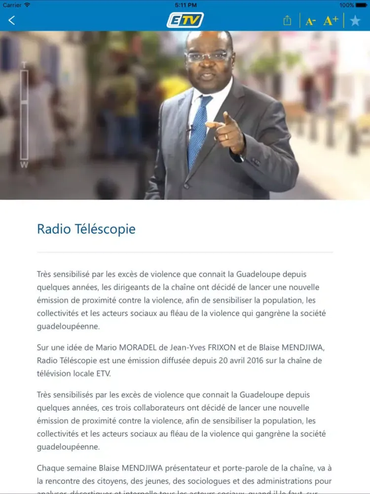 ETV EFM : télé et radio, info et direct Live iPad  سکرین شاٹس