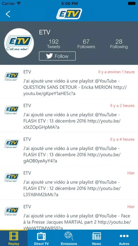 ETV EFM : télé et radio, info et direct Live سکرین شاٹس