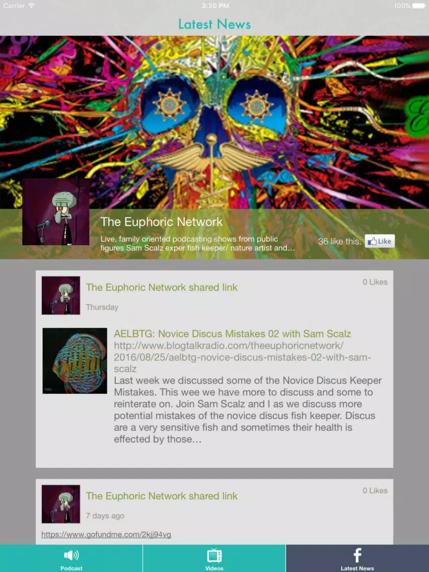 Скриншоты Euphoric Network iPad 