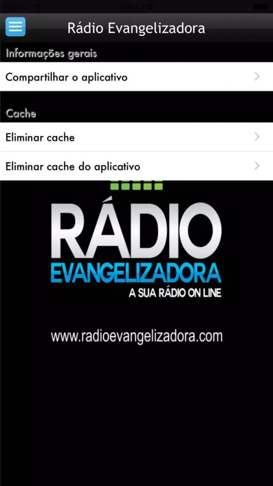 Zrzuty ekranu Radio Evangelizadora