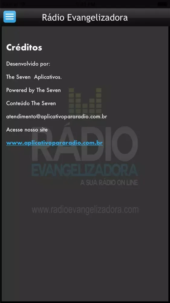 Zrzuty ekranu Radio Evangelizadora