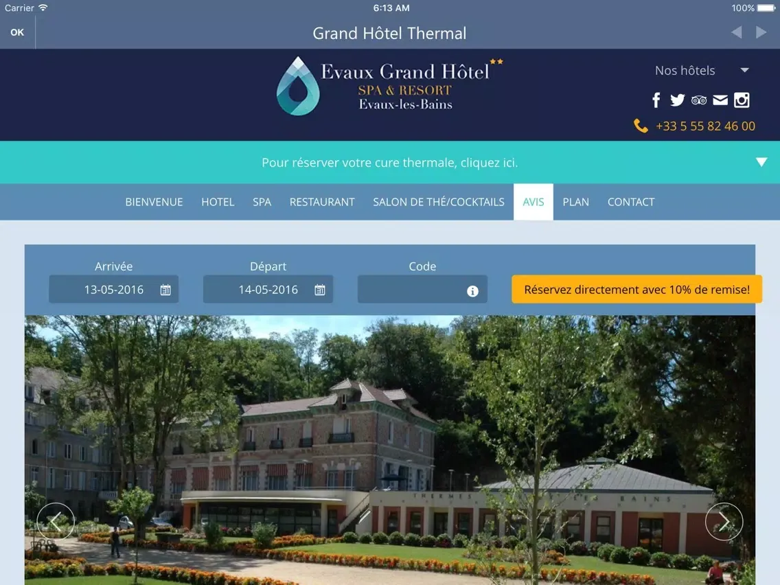 Evaux Grand Hôtel iPad 應用截圖