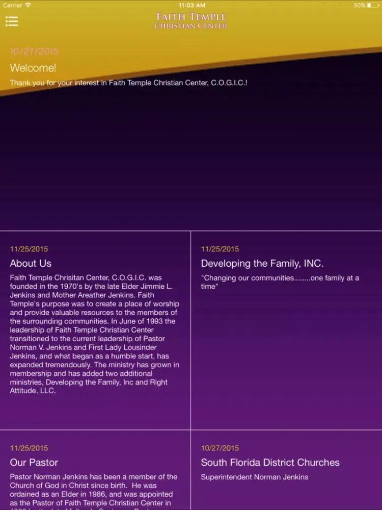 Faith Temple Christian Center iPad  سکرین شاٹس
