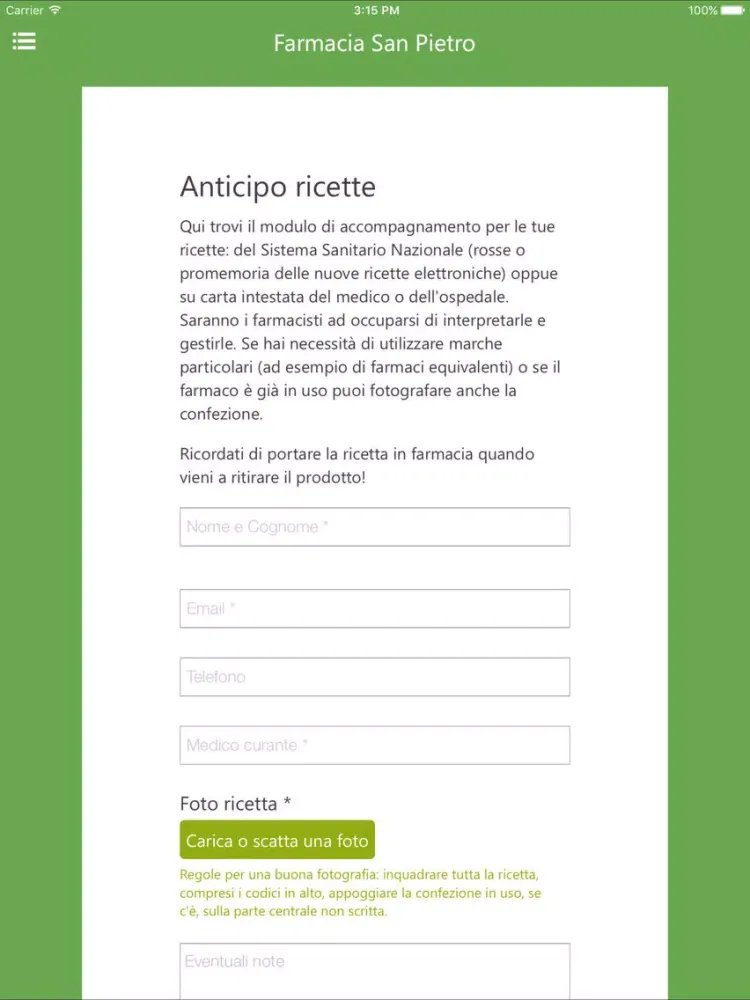 Ảnh chụp màn hình của Farmacia San Pietro iPad 