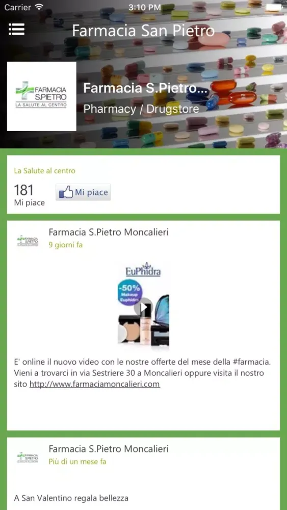Ảnh chụp màn hình của Farmacia San Pietro