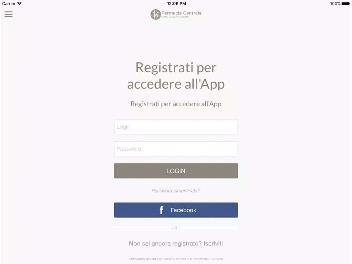 Zrzuty ekranu Farmacia Centrale dott. Livio Pinzerato iPad 