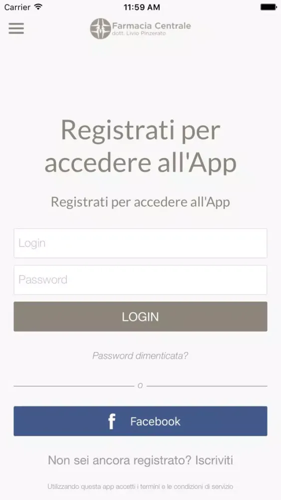 Zrzuty ekranu Farmacia Centrale dott. Livio Pinzerato