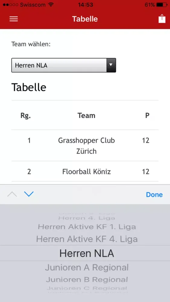 Floorball Köniz スクリーンショット