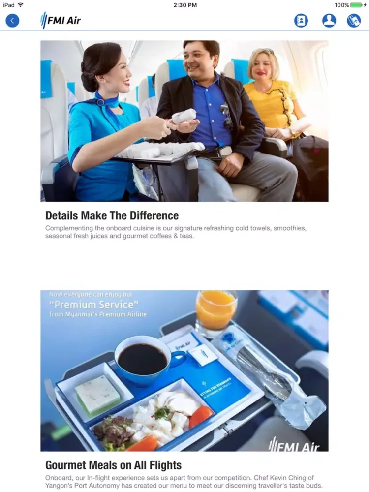 Ảnh chụp màn hình của FMI Air iPad 