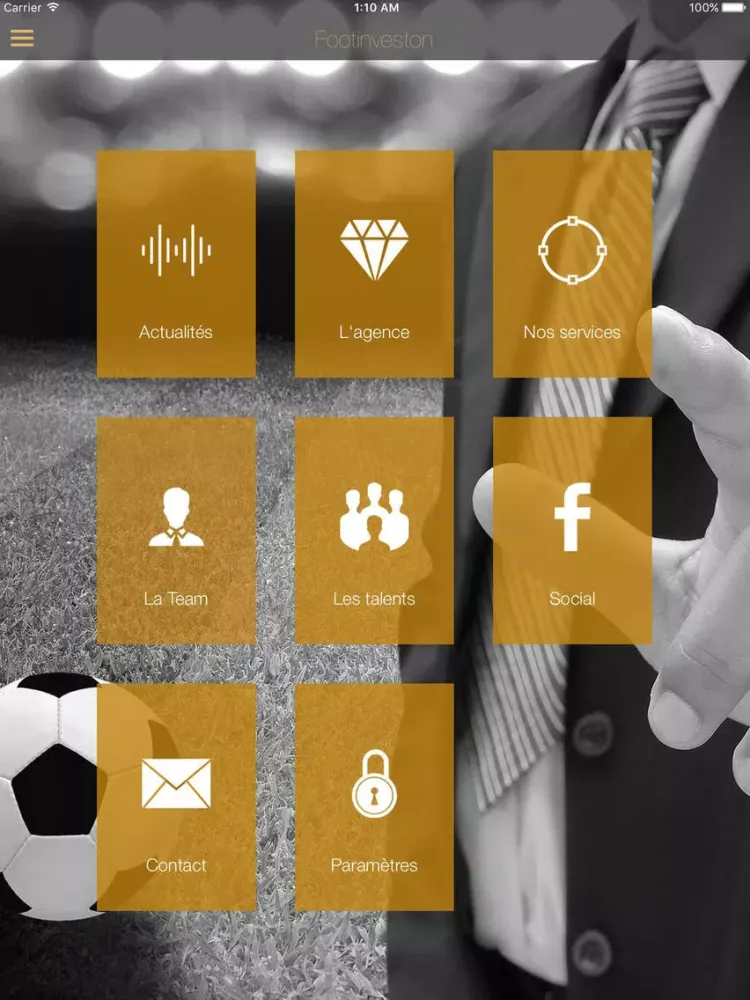 Zrzuty ekranu Footinveston - Football Agency iPad 