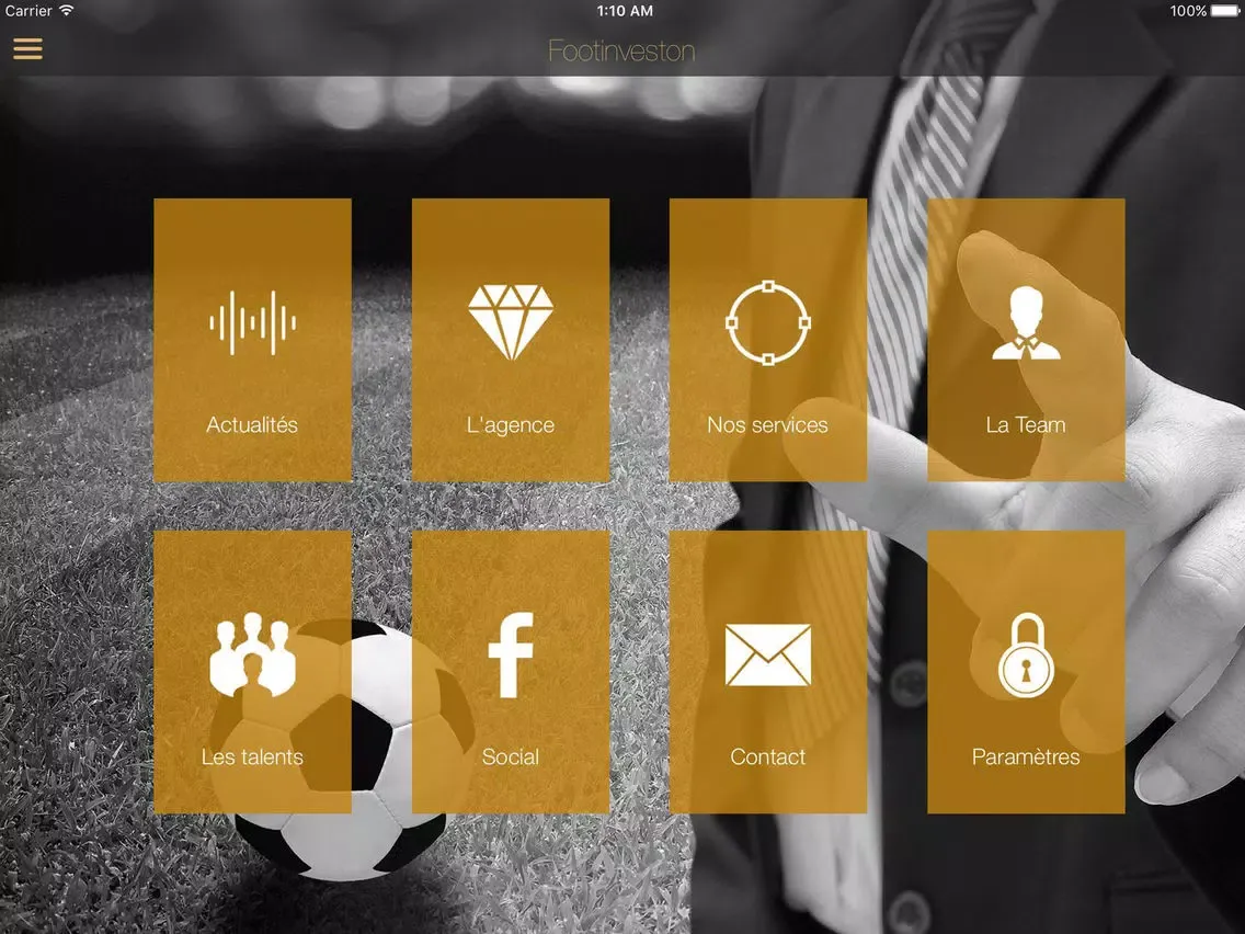 Zrzuty ekranu Footinveston - Football Agency iPad 