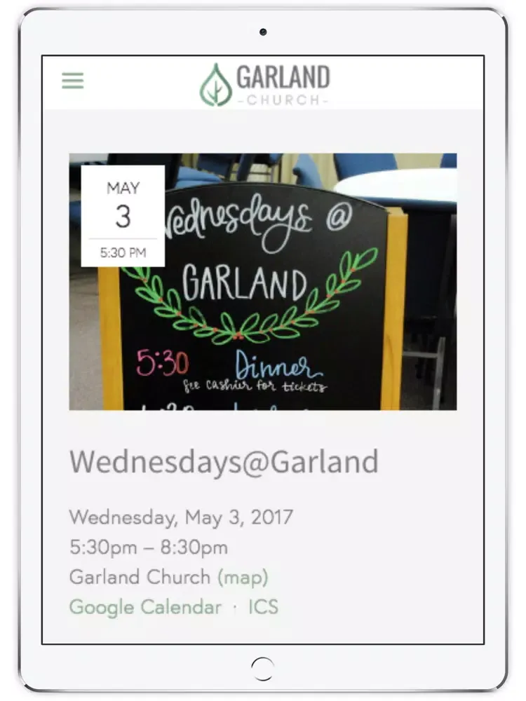 Screenshot di Garland Church iPad 